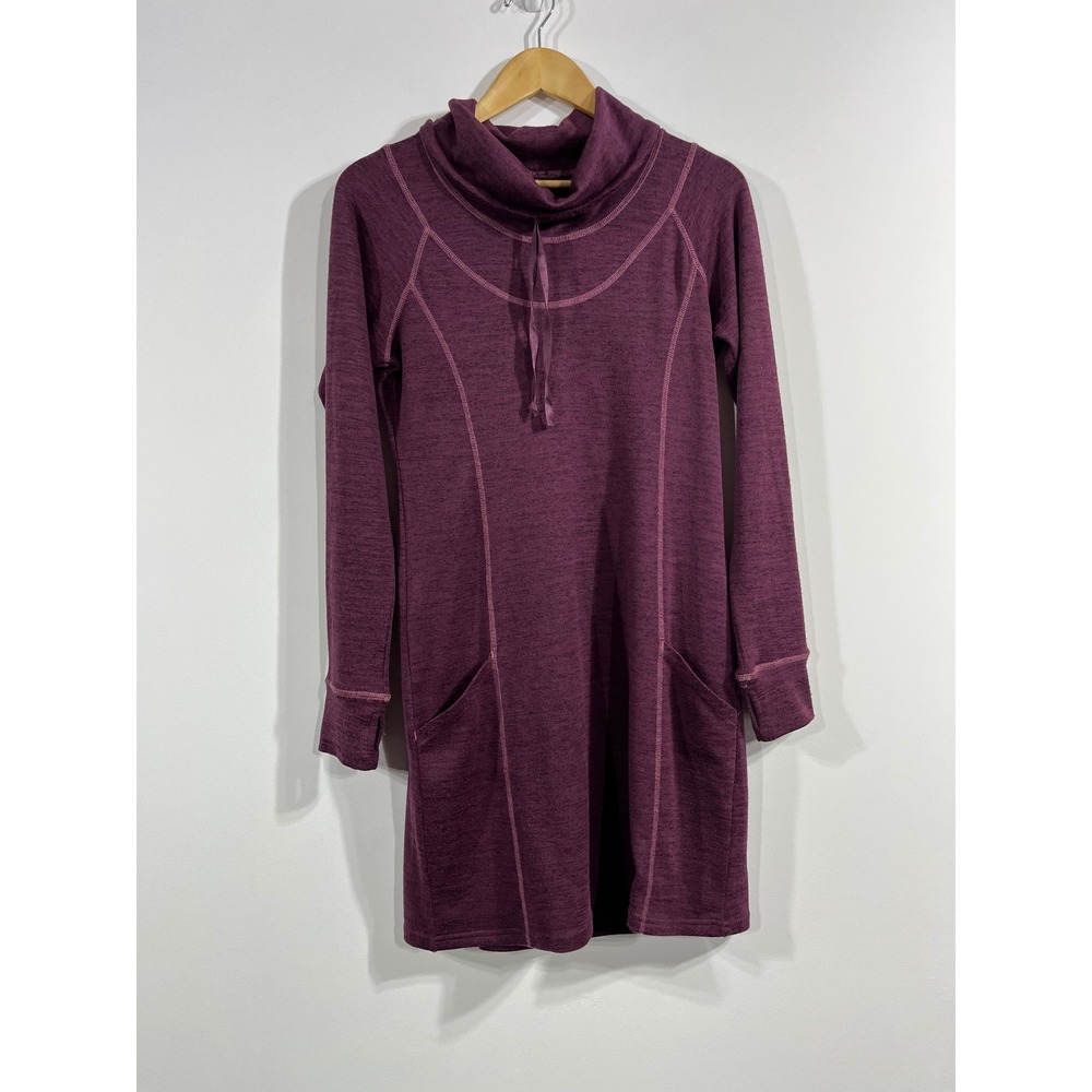 Kuhl Gorpcore Outdoors Lea Dress Cowl Neck Granola Knit Pockets Womens Small